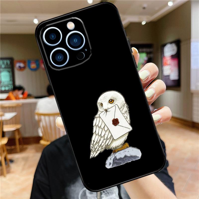 Owl Watercolor Animal Soft Case For iPhone 16 15 Pro Max 14 Plus 13 12 Mini 11 XS Max X XR 7 8 Back Cover