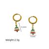 New Fashion Christmas Earrings: Creative Snowman & Tree Design In Stainless Steel