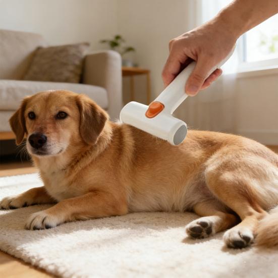 Pettine Auto-Districante per Animali 2 in 1 Strumento per la Rimozione del Sottopelo Rastrello Delicato per Sottopelo Spazzola per Animali Rimuove Pelo Morto Previene Nodi Grovigli per Pelo Lungo