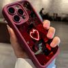 Heart pattern embossed graphic phone case for iPhone 15 14 13 12 11 x XR Xs SE2 SE 8 7 plus pro Max mini silicone back cover