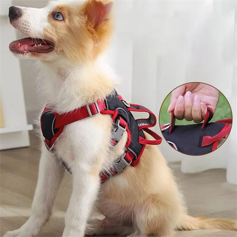Durable Pet Dog Vest Harness Explosion-proof Big Dogs Harnesses Reflective French Bulldog Collar Shepherd Dogs Walking Supplies