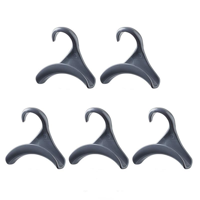 5pcs Widen Plastics Hanger Connection Hook Stackable Space Saving Storage Multifunctional Bag And Hat Hanging Rack