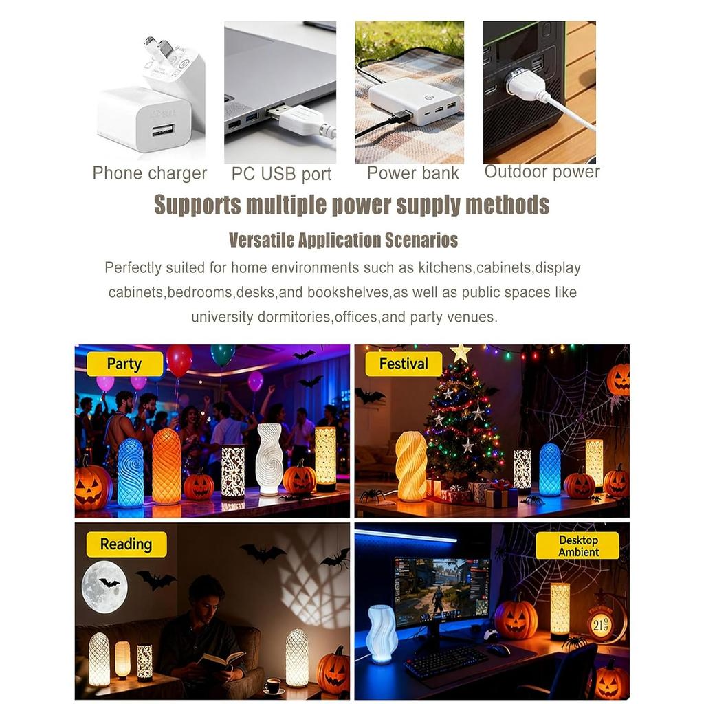 LED-Lampen-Kit 001 für Bambu Lab H2D/X1/P1P/A1 Mehrfarbig Fernbedienung RGB, für Anycubic Makeronline 3D-Drucker Licht DIY-Hardware Modellteile USB