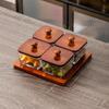 Elegant Glass Divided Snack & Fruit Tray with Lid