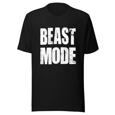 Koszulka fitness Beast Mode Krótki rękaw 100% Bawełna Unisex Dekolt okrągły Top Koszulka Unisex