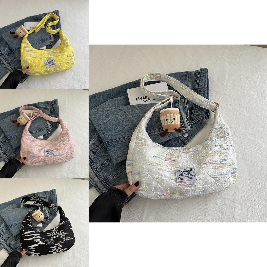 Stylish Fashionable Nylon Tote Bag For Commuting Available In Black Pink Yellow And White