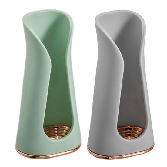 2Pcs Electric Toothbrush Holder Space-Saving Wall-Mounted with Drainage Easy Access Silicone Toothbrush Storage Rack