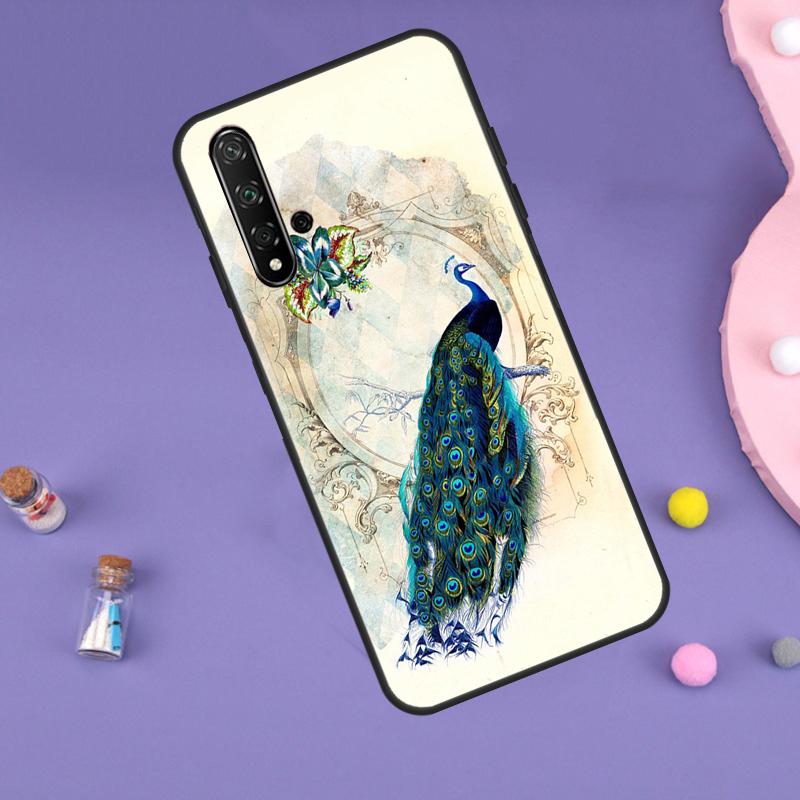 Bird Peacock Feather For Huawei Nova 7i 8i 11i 12i 12s 9 10 SE Y60 Y61 Y70 Y72 Y73 Y90 Y91 P20 P40 P30 Lite Case