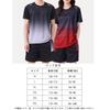 [BLOOMY CHIC] Men's Tracksuit Sportswear Set: Gradient Short-Sleeve T-Shirt and Shorts. Ideal for training, running, gym, and loungewear. Features inc