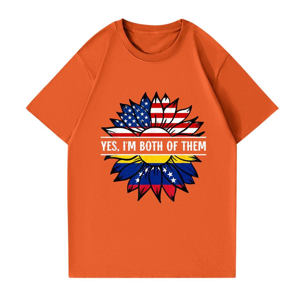 Modisches rundhalsiges lässiges bedrucktes kurzärmeliges T-Shirt Top für Damen und Herren