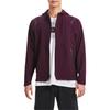 Under Armour Sun Protection Series Solid Color Zip-Up Drawstring Hooded Sports Woven Breathable Training Jacket Men Outerwear Rock-Purple 1370494-572