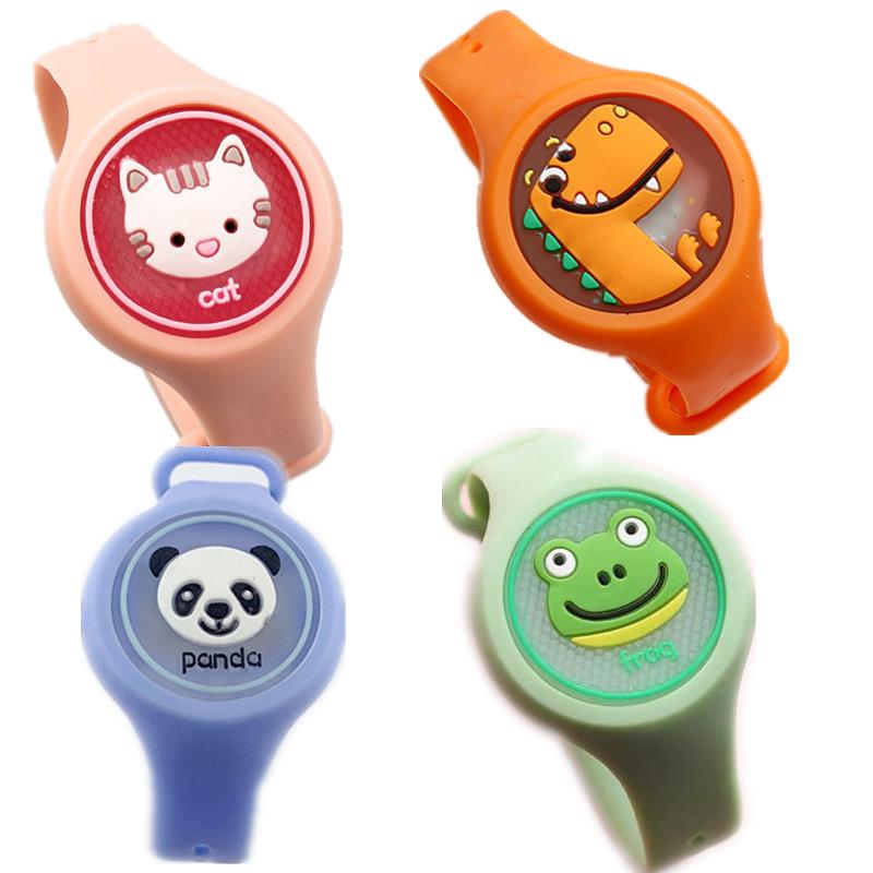 Mosquito Repellent Bracelet Cartoon Luminous Children's Watch Portable Flash Mosquito Repellent Button Anti Mosquito Watch
