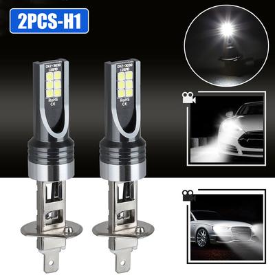 2x H1 LED Headlight Bulbs Conversion High Low Beam 100W 6500K White Universal Car Lights Turn Signal Light Car Accessories