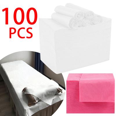 100 st Engångslakan Skönhetssalong Spa Massage Förtjockade Non-woven Andningsbara Resa Affärshotell Sjukhuslakan