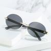Frameless Sunglasses Women'S Square Small Frame Marine Sunglasses Trendy Street Photography
