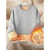 Tight Fitting Warm Clothing with Plush Insulation, Long Sleeves for Casual Sports, Autumn and Winter Tops for Outdoor Wear
