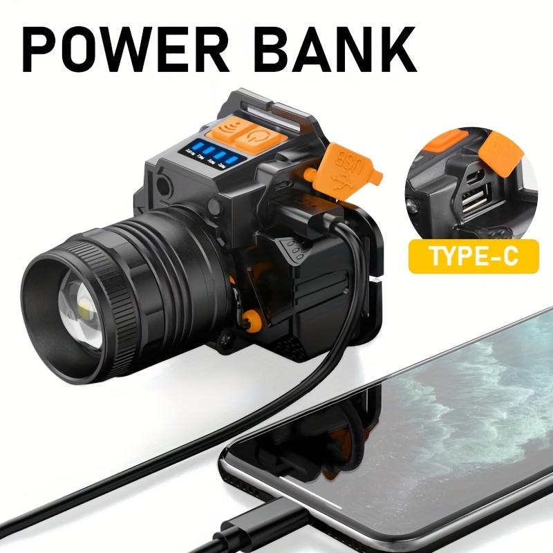Rechargeable LED Headlights 3 Lighting Modes Adjustable Focal Length USB Suitable for Camping, Hunting, Fishing, Hiking, and Outdoor Exploration