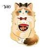 Red Wine Cat Brooch Cartoon Brooch, Enamel Kitten Lapel Hat Accessory Pin, Jackets Backpacks Clothes Decorative for Women Men Pin