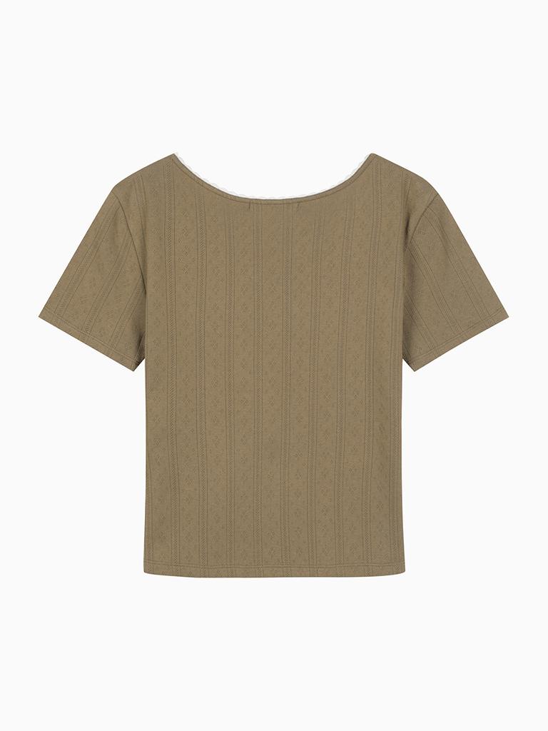 HANGTEN Women'S Boat Neck Short Sleeve T-Shirt_195(10570-131-432-69)