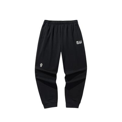 Kyrie Irving Series Casual Loose Simple Solid Color Cuffed Knitted Sports Pants Men Bottoms Basic-Black 172521313-1