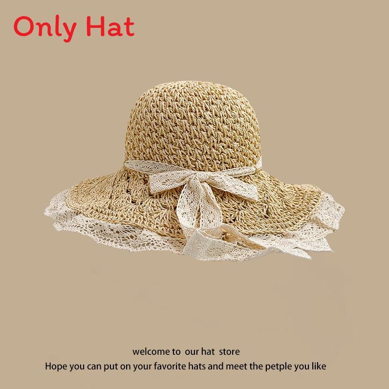 Chapeau de paille d'été à larges bords pour la protection solaire et l'amincissement du visage sans effort
