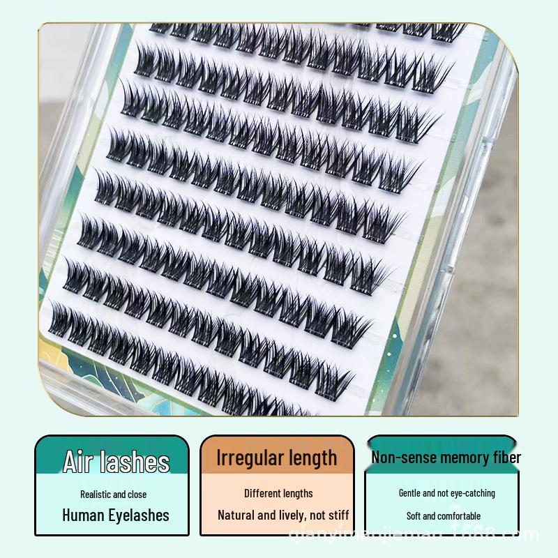 Dream Fairy Glue-free Self-adhesive False Eyelashes Set: Soft, Segmented Barbie Little Devil Beginner Party Lashes. Single Box