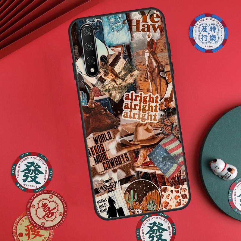 Cowboy Cowgirl Western Ranch Boho For Huawei Nova Y73 Y72 Y61 Y91 Y90 Y70 Y60 12s 12i 11i 8i 9 10 SE P60 Pro P30 P40 Lite Case