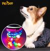 Atacado Moderno Simples Luzes LED Macio Sólido Nylon Ajustável Respirável Ecológico Personalizado Anti-Perda Coleira para Cachorro Segurança