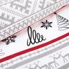 Christmas bedding 180x200 COTTON FLANNEL WITH FLUFF, Christmas trees, gray background