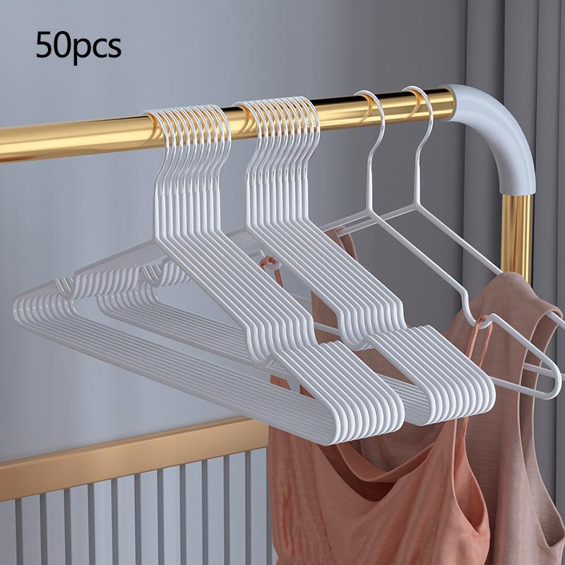 Non-Slip Coated Metal Suit Coat Hangers Heavy Duty Clothes Hangers Metal Shirt Jacket Hanger with Round Notches for Dress