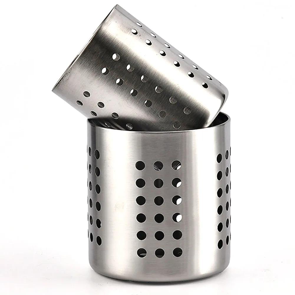 Stainless Steel Cutlery Holder Chopstick Storage Holder Organizer Container Drainer Spoon Fork Chopsticks Kitchen Storage Basket