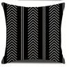 Black and White Geometric Patterned Pillowcase Suitable for Living Room and Bedroom Decoration Pillow Insert Not Included