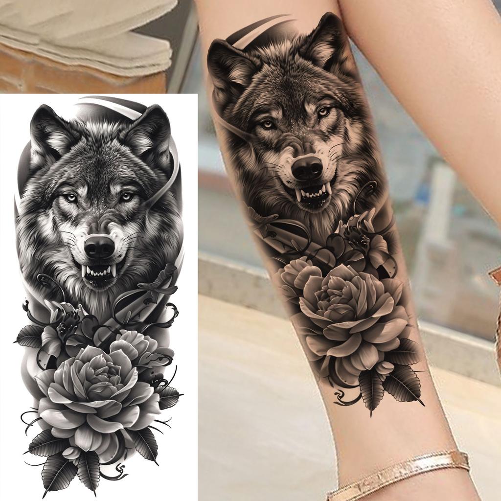 1 Sheet Phoenix Watercolor Temporary Tattoos For Women Girls Fake Covers Up Water Transfer Tattoo Sticker Adults Arm Waist Thigh