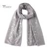 Feiertags-Accessoire Glitzernd Funkelnd Folien-Schneeflocken-Print Schal für Damen, Weihnachten Atmungsaktiv Kaltwetter-Thema Schal Wickel, Herbst Winter