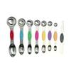 8Pcs Measuring Spoons Magnetic Measuring Spoons Dual Sided Stainless Steel Measuring Spoon Stackable Nesting Tablespoon Teaspoon