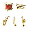 Mini Musikinstrument Simulationsszene Zubehör Kunststoff Trommel Musikröhre Saxophon Modell Spielzeug für Puppenhaus