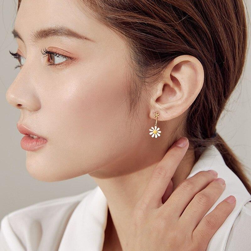 Elegante 925 Silber Herz Zirkon Ohrringe Ohr Haken Drop Dangle Frauen Schmuck