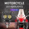 Dual Color Motorcycle LED HeadLight Work Spot Lamp Offroad Car Boat Truck SUV Driving Fog Lamp Headlamp White Yellow 12V 24V