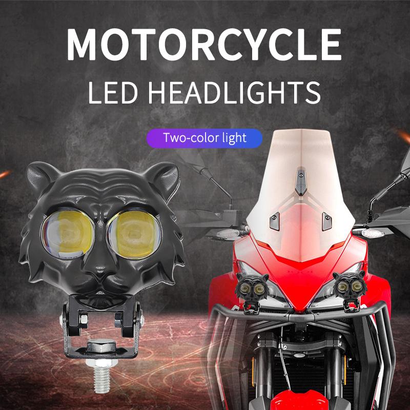 Dual Color Motorcycle LED HeadLight Work Spot Lamp Offroad Car Boat Truck SUV Driving Fog Lamp Headlamp White Yellow 12V 24V