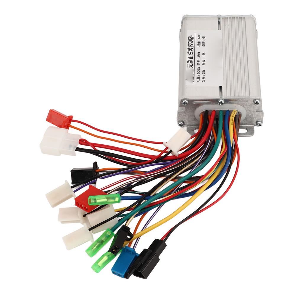 48V 350W Electric Bike Brushless Controller Aluminum Alloy Electric Scooter Brushless Motor Controller for Modification