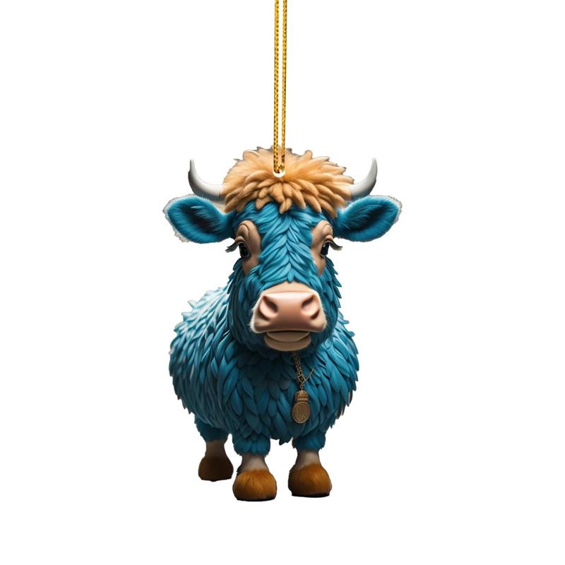

Cartoon Cow Car Pendant Add A Touch Of Whimsy Charming Window Sill Hanging Decorations Fashionable Charming Window Wall Hanging