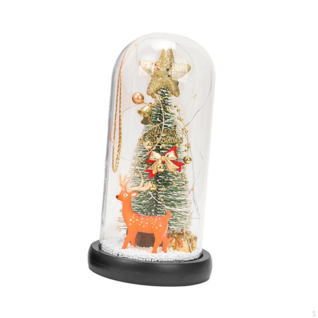 LED Christmas Tree Domes Decorations for Bedroom Desktop Table