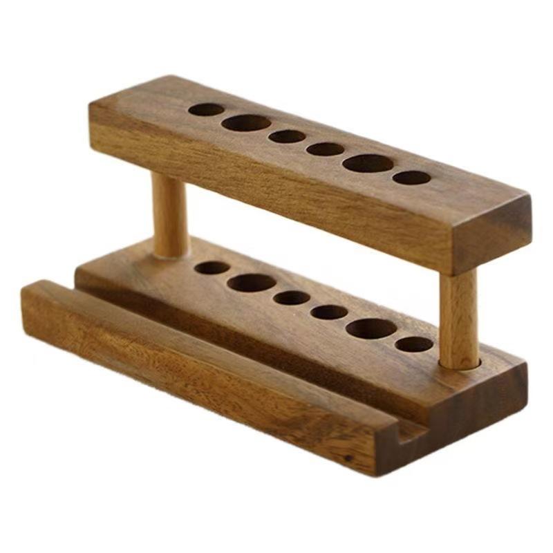 Walnut Pen Holder Kung Fu Tea Set Shelf Storage Rack Six Gentlemen Shelf Accessories
