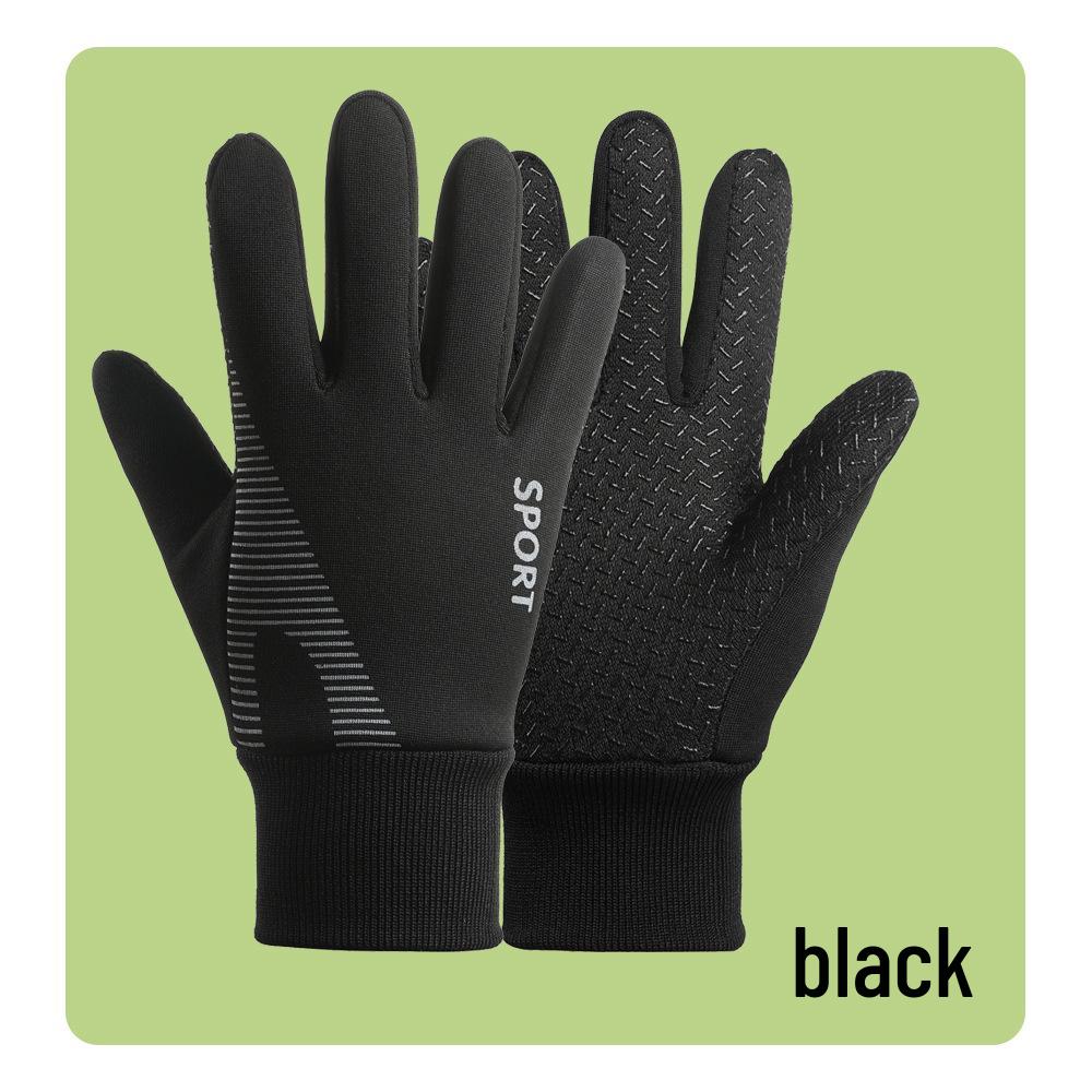Boys' Winter Cycling Gloves: Windproof, Waterproof, Plush Lined, Touchscreen Compatible, Full-Finger Design for Cold Protection
