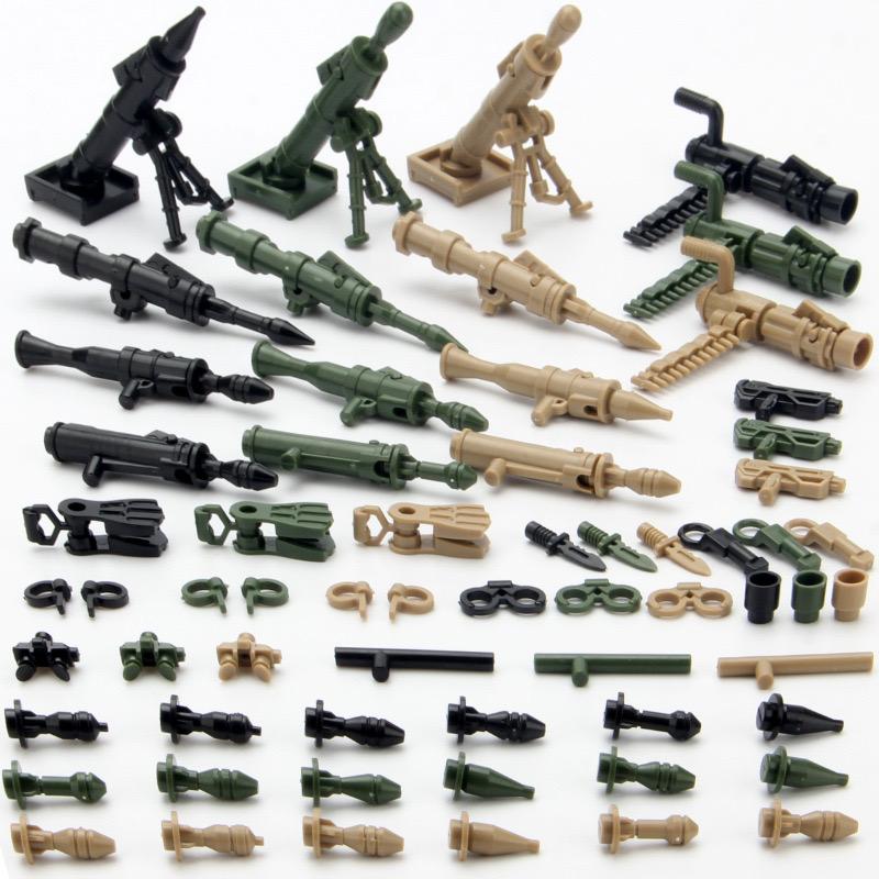 WWII Military Jeeped Car Vehicles Building Block Soldier Army Figure Weapons Heavy Machine Gun Gatling NSV Accessories Toys  Playsets K037