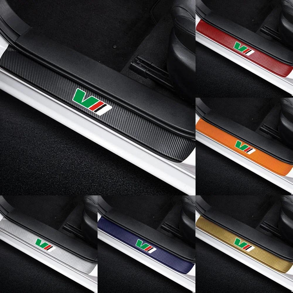 4Pcs Car Door Sills Stickers Auto Door Threshold Guard Accessories For Skoda Octavia Kamiq Kodiaq Superb Rapid Karoq Yeti Fabia  HJ1