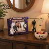Indoor Festival Decorations Halloween Wooden Photo Frame, Double Layer Wood Tabletop Picture Holder, Holiday Table Creative Display Stand for