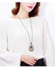 2025 Korean Style Crystal Sweater Necklace: Long Sparkling Diamond Pendant for Autumn & Winter