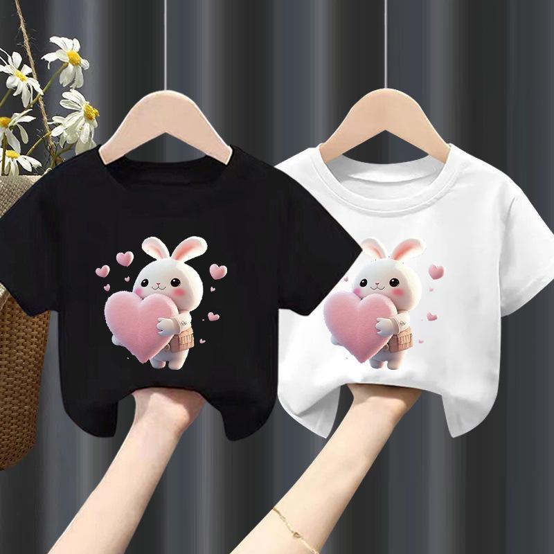 Childrens Modal Tshirt Short Sleeve Animal Print Summer Top for Girls Boys Summer New Clothes