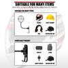 1PC Wall Mounted Helmet Holder Stainless Steel 180° Rotation Motorcycle Rack with Double Hook Bike Helmet for Bicycle Helmets